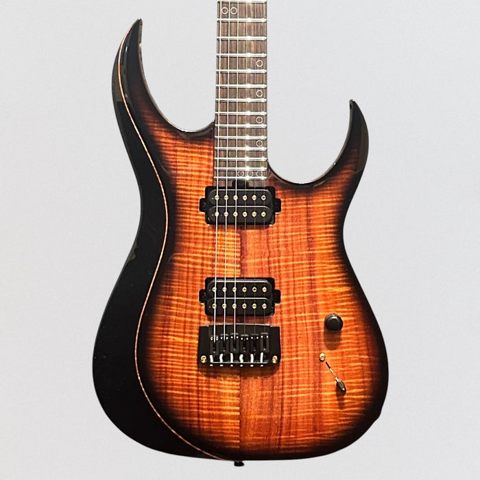Schecter USA Custom Shop Sunset Extreme Exotic 6 Flamed Koa Electric Guitar - Tabacco Sunburst