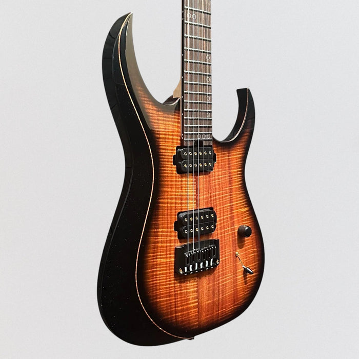 Schecter USA Custom Shop Sunset Extreme Exotic 6 Flamed Koa Electric Guitar - Tabacco Sunburst