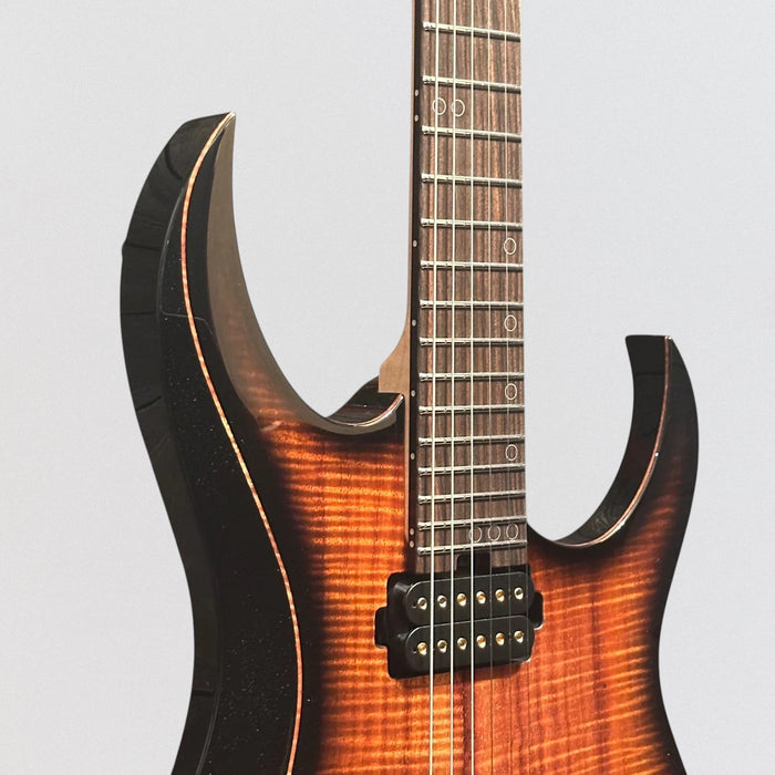 Schecter USA Custom Shop Sunset Extreme Exotic 6 Flamed Koa Electric Guitar - Tabacco Sunburst