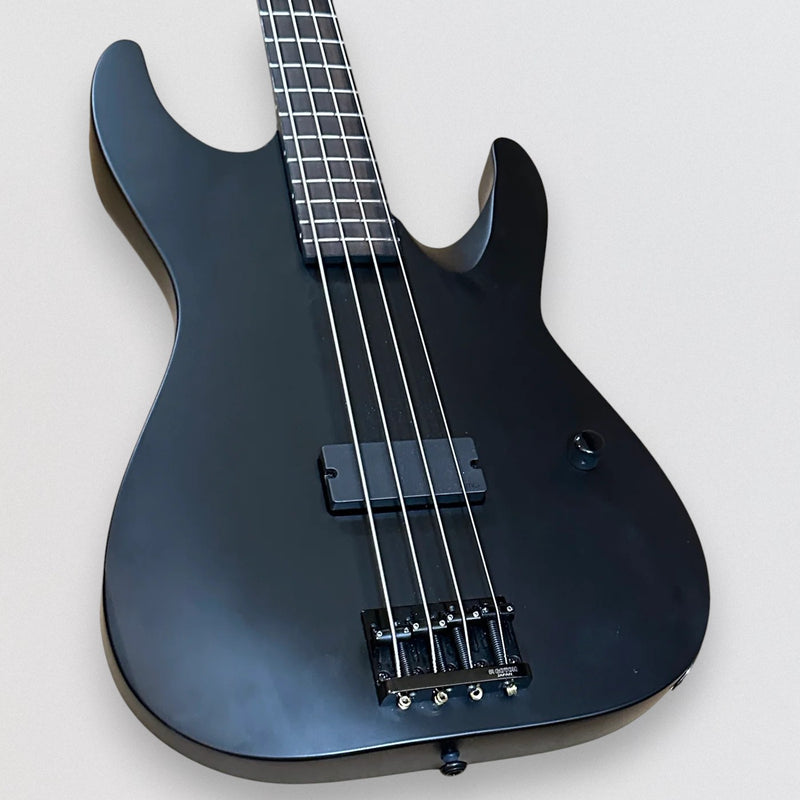 ESP LTD M-4 Black Metal 4 String Electric Bass Guitar - Satin Black