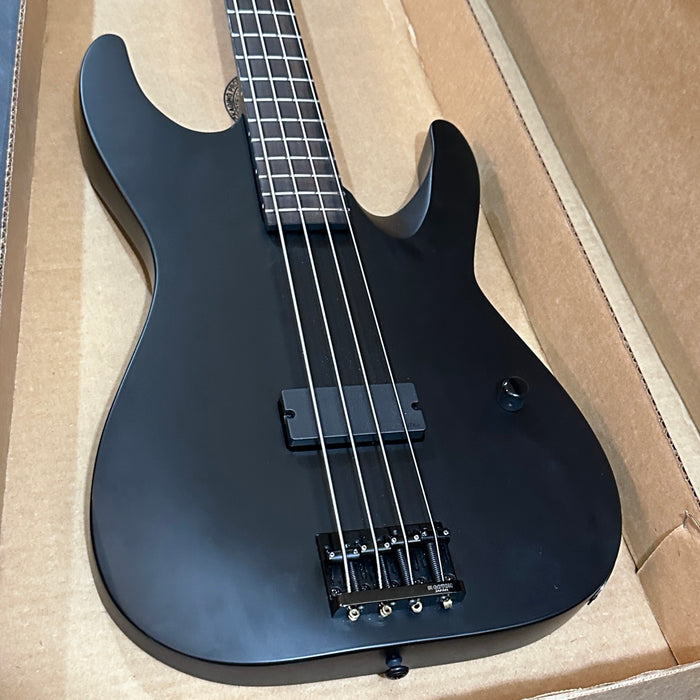 ESP LTD M-4 Black Metal 4 String Electric Bass Guitar - Satin Black