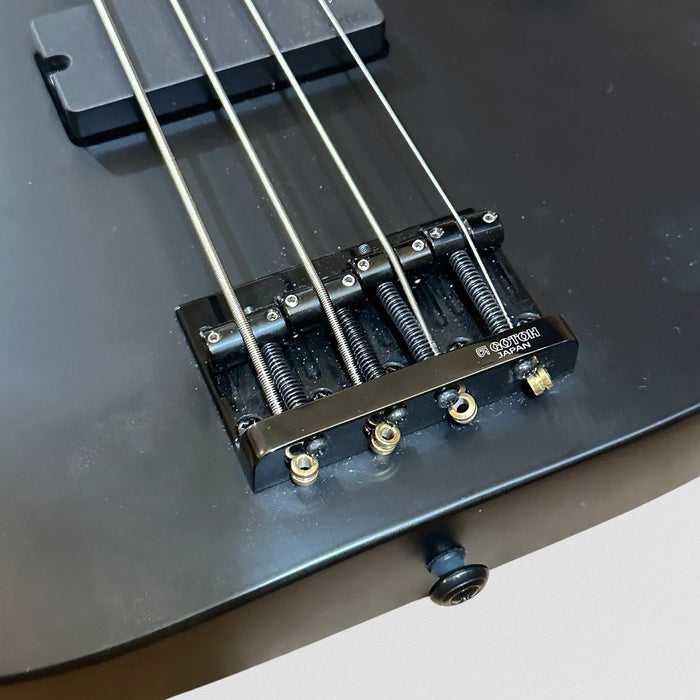 ESP LTD M-4 Black Metal 4 String Electric Bass Guitar - Satin Black