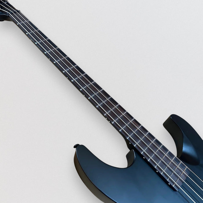 ESP LTD M-4 Black Metal 4 String Electric Bass Guitar - Satin Black