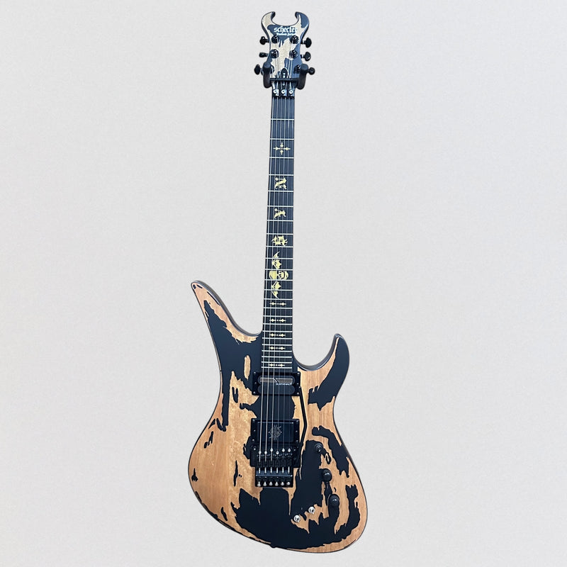 Schecter Synyster Gates Custom-S Relic Electric Guitar - Distressed Satin Black