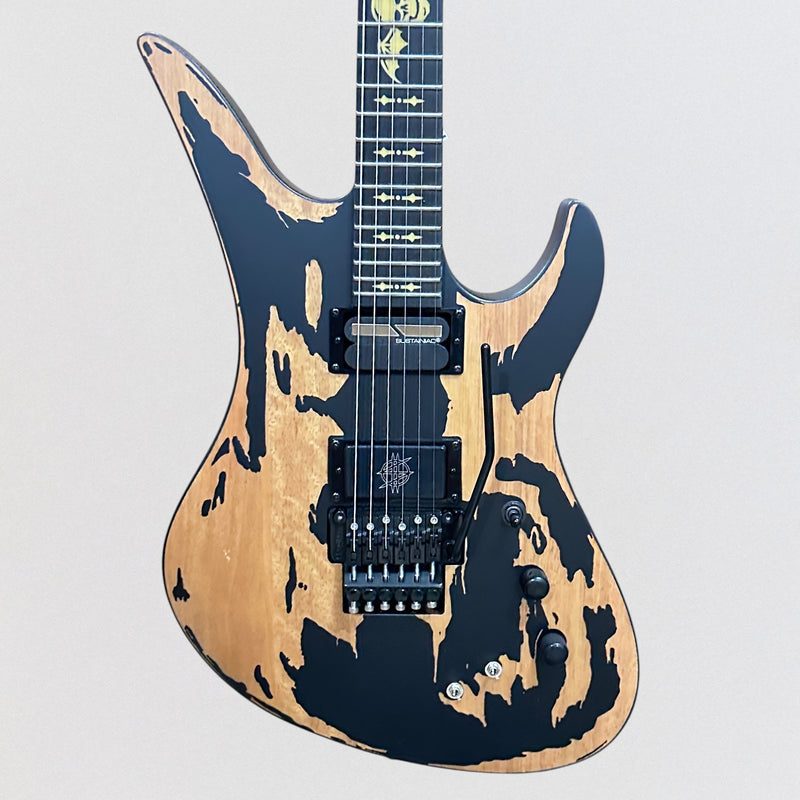Schecter Synyster Gates Custom-S Relic Electric Guitar - Distressed Satin Black