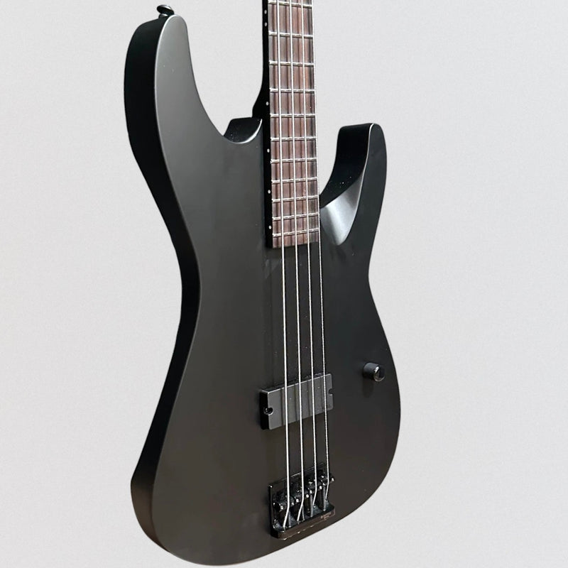 ESP LTD M-4 Black Metal 4 String Electric Bass Guitar - Satin Black