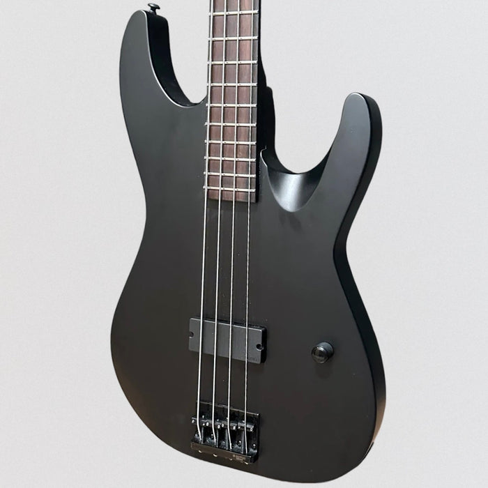 ESP LTD M-4 Black Metal 4 String Electric Bass Guitar - Satin Black