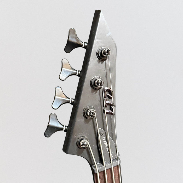 ESP LTD M-4 Black Metal 4 String Electric Bass Guitar - Satin Black