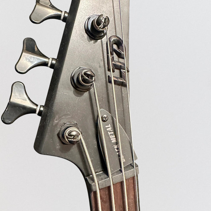 ESP LTD M-4 Black Metal 4 String Electric Bass Guitar - Satin Black