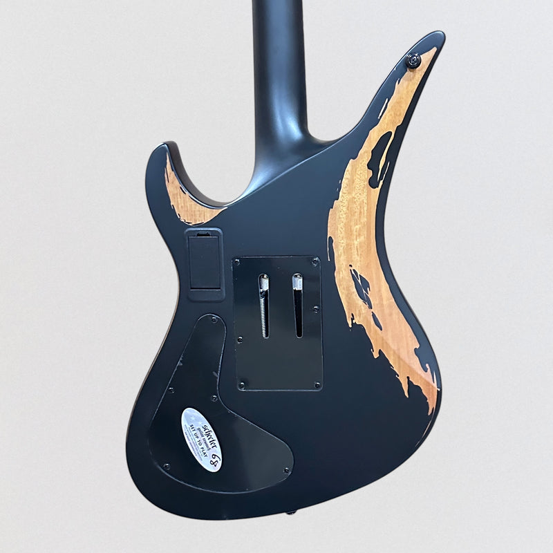 Schecter Synyster Gates Custom-S Relic Electric Guitar - Distressed Satin Black