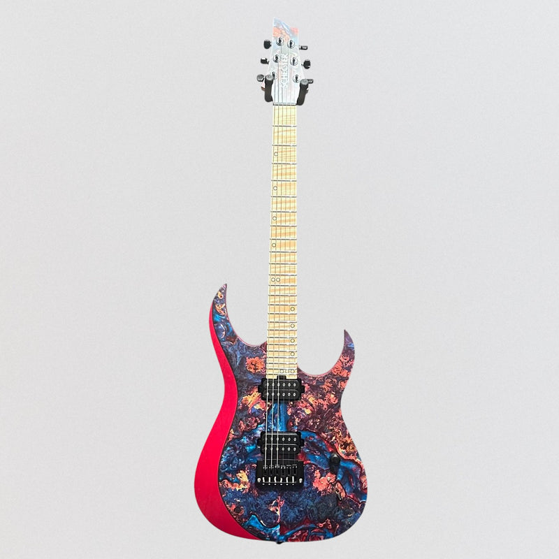 Schecter USA Custom Shop Sunset Extreme 6 Stabilized Top Electric Guitar - Blue/Red