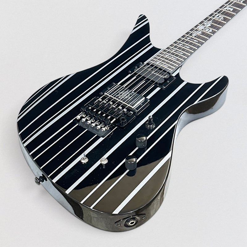 Schecter Synyster Gates Custom-S Electric Guitar - Black Silver Pinstripes