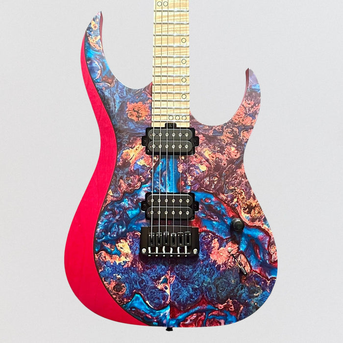 Schecter USA Custom Shop Sunset Extreme 6 Stabilized Top Electric Guitar - Blue/Red