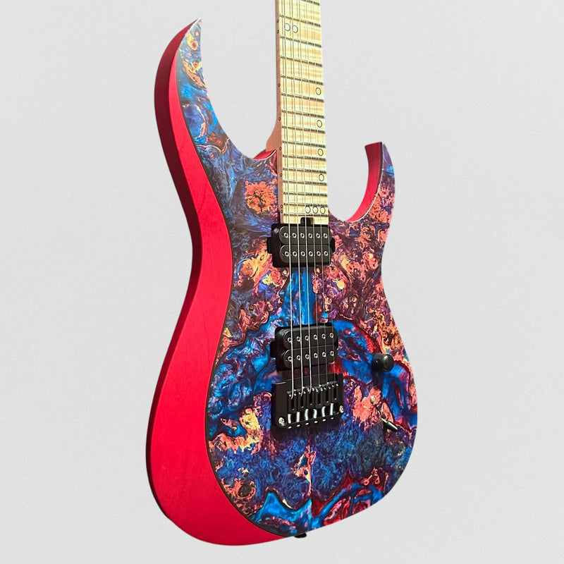 Schecter USA Custom Shop Sunset Extreme 6 Stabilized Top Electric Guitar - Blue/Red