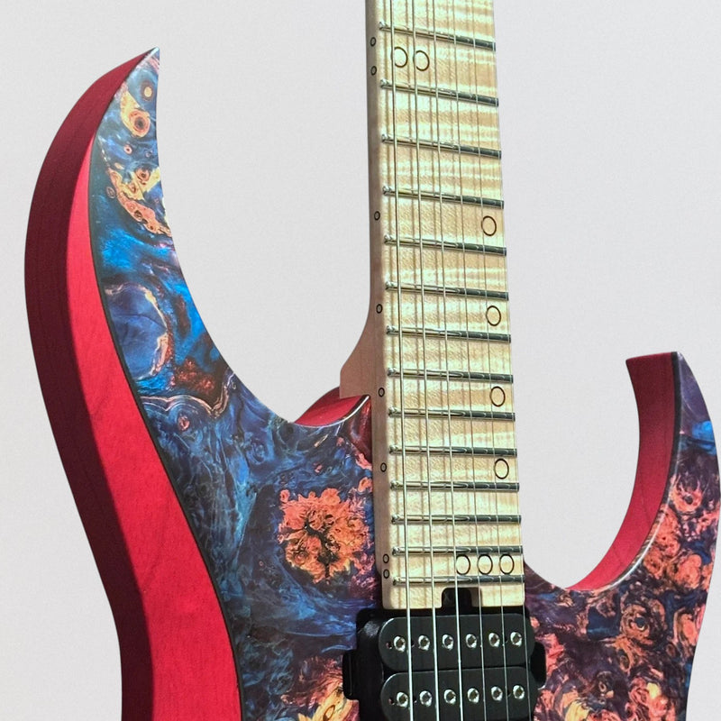 Schecter USA Custom Shop Sunset Extreme 6 Stabilized Top Electric Guitar - Blue/Red