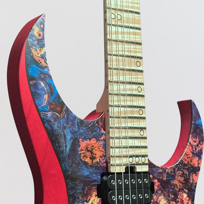 Schecter USA Custom Shop Sunset Extreme 6 Stabilized Top Electric Guitar - Blue/Red