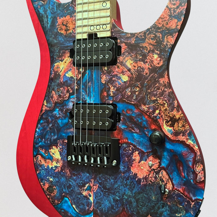 Schecter USA Custom Shop Sunset Extreme 6 Stabilized Top Electric Guitar - Blue/Red