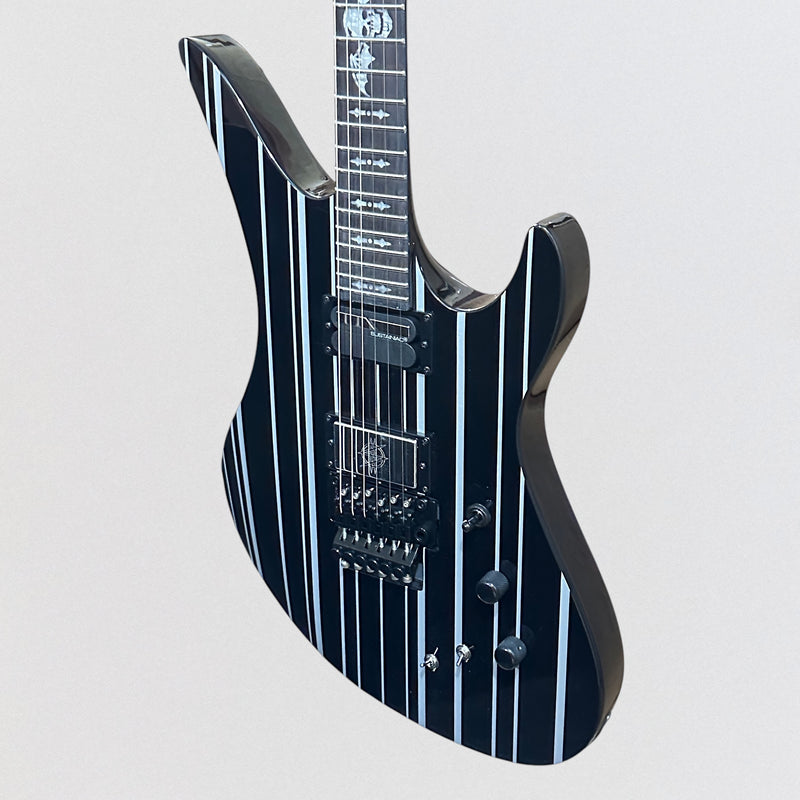 Schecter Synyster Gates Custom-S Electric Guitar - Black Silver Pinstripes