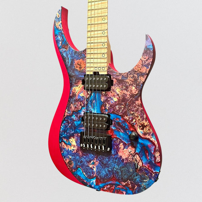 Schecter USA Custom Shop Sunset Extreme 6 Stabilized Top Electric Guitar - Blue/Red