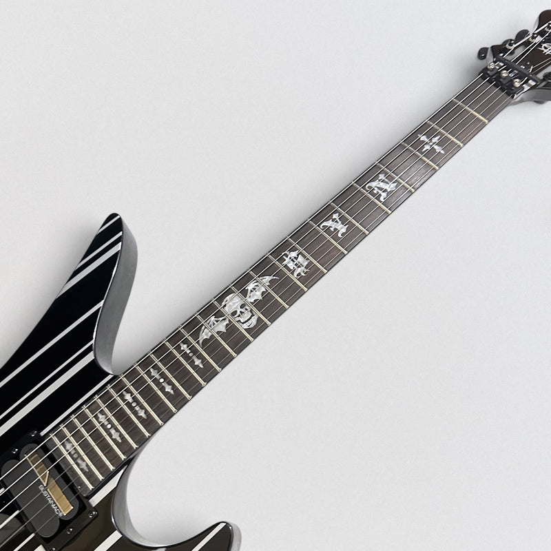Schecter Synyster Gates Custom-S Electric Guitar - Black Silver Pinstripes