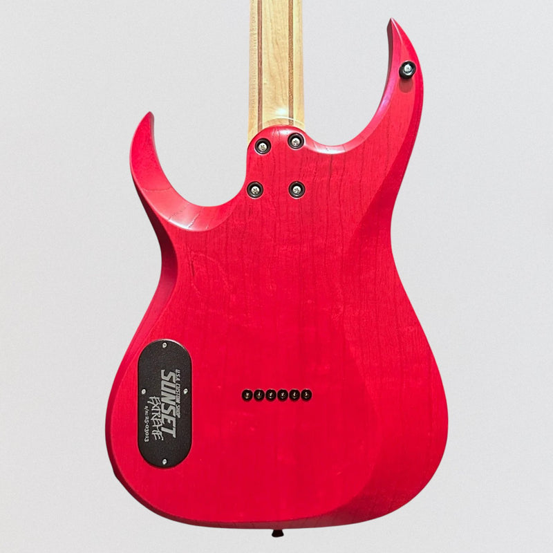 Schecter USA Custom Shop Sunset Extreme 6 Stabilized Top Electric Guitar - Blue/Red