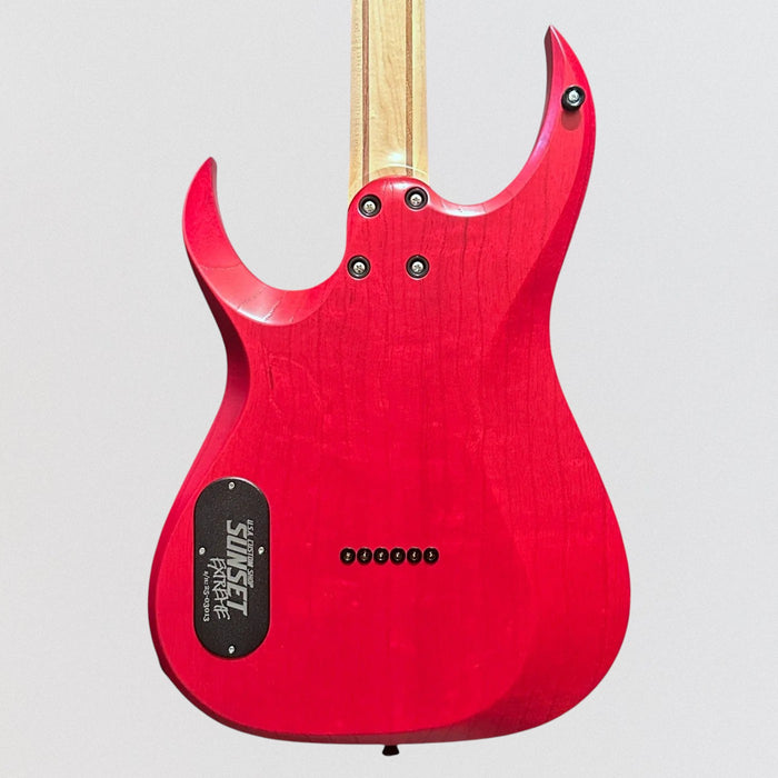 Schecter USA Custom Shop Sunset Extreme 6 Stabilized Top Electric Guitar - Blue/Red