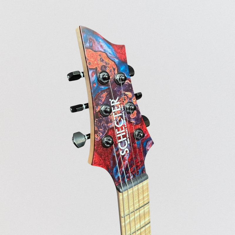 Schecter USA Custom Shop Sunset Extreme 6 Stabilized Top Electric Guitar - Blue/Red