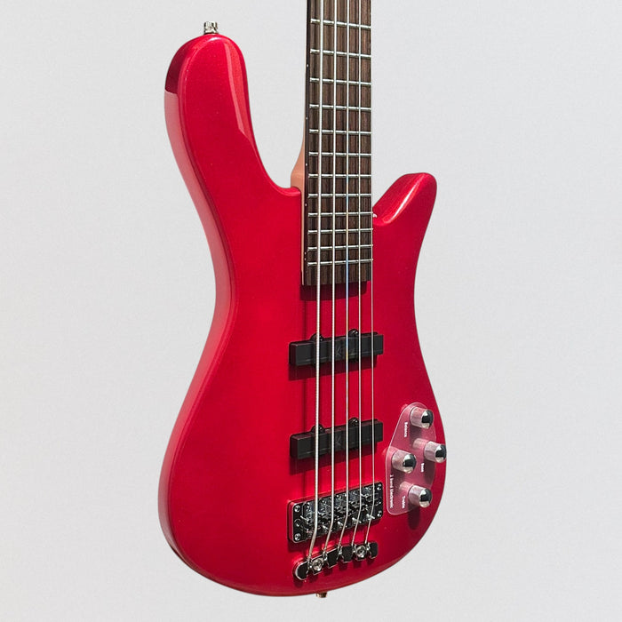Warwick RockBass Streamer LX 5 String Electric Bass Guitar - Metallic Red High Polish