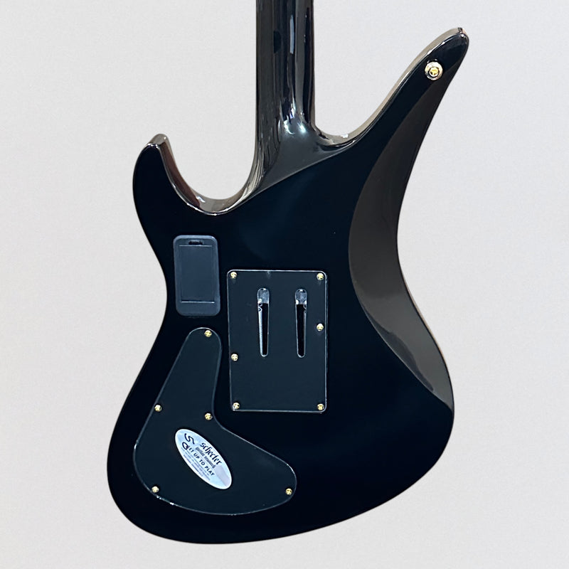 Schecter Synyster Gates Custom-S Electric Guitar - Black Gold Pinstripes