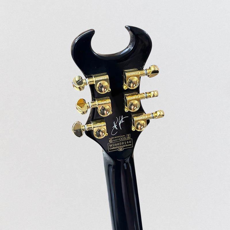 Schecter Synyster Gates Custom-S Electric Guitar - Black Gold Pinstripes