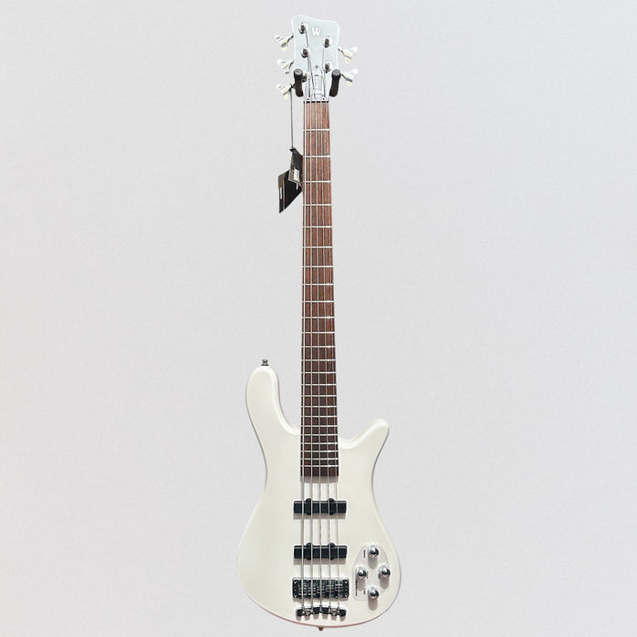 Warwick RockBass Streamer LX 5 String Electric Bass Guitar - Gloss White