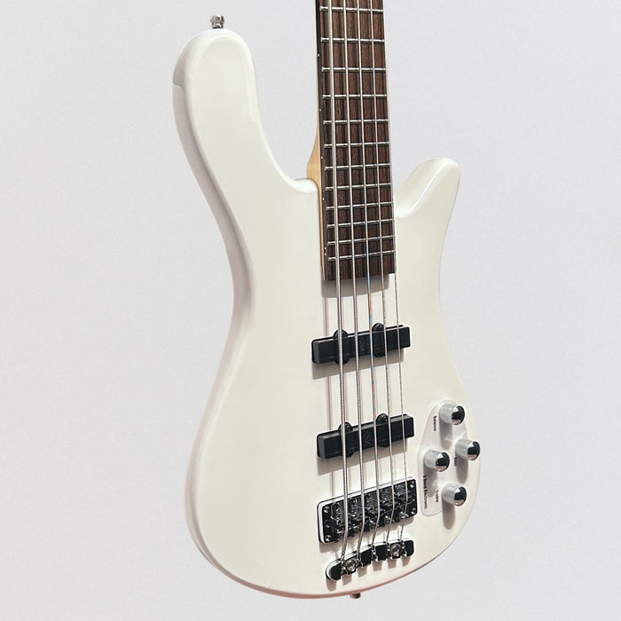 Warwick RockBass Streamer LX 5 String Electric Bass Guitar - Gloss White