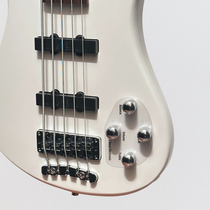 Warwick RockBass Streamer LX 5 String Electric Bass Guitar - Gloss White