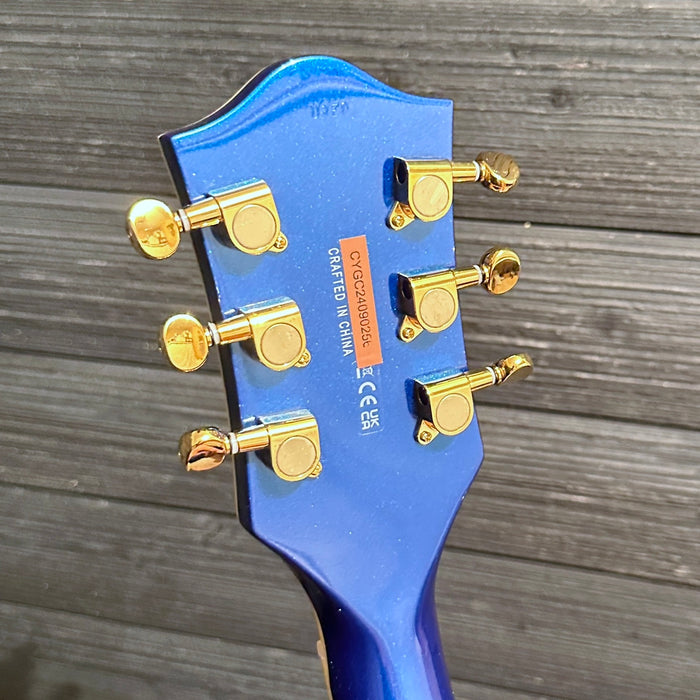 Gretsch G5655TG Electromatic Center Block Jr. Single-Cut Semi Hollow Body Electric Guitar - Azure Metallic