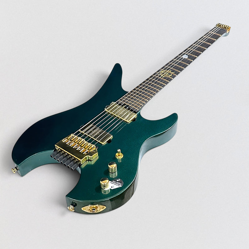Schecter Synyster Gates Custom 7 String Headless Electric Guitar - Oak Green Metallic