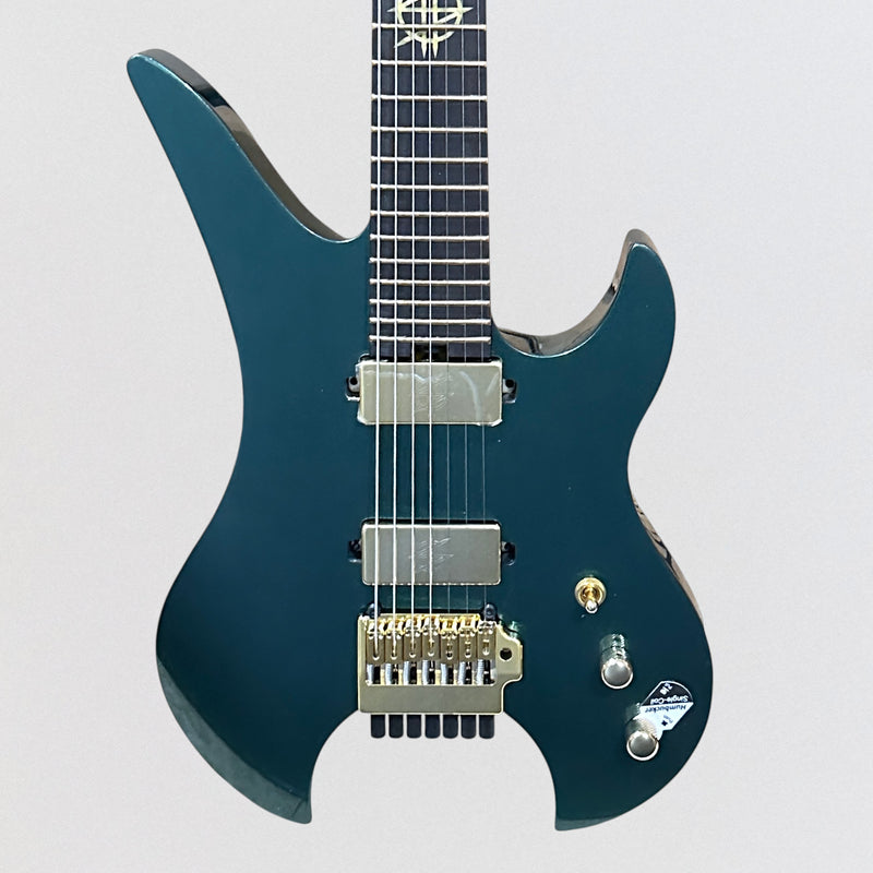 Schecter Synyster Gates Custom 7 String Headless Electric Guitar - Oak Green Metallic