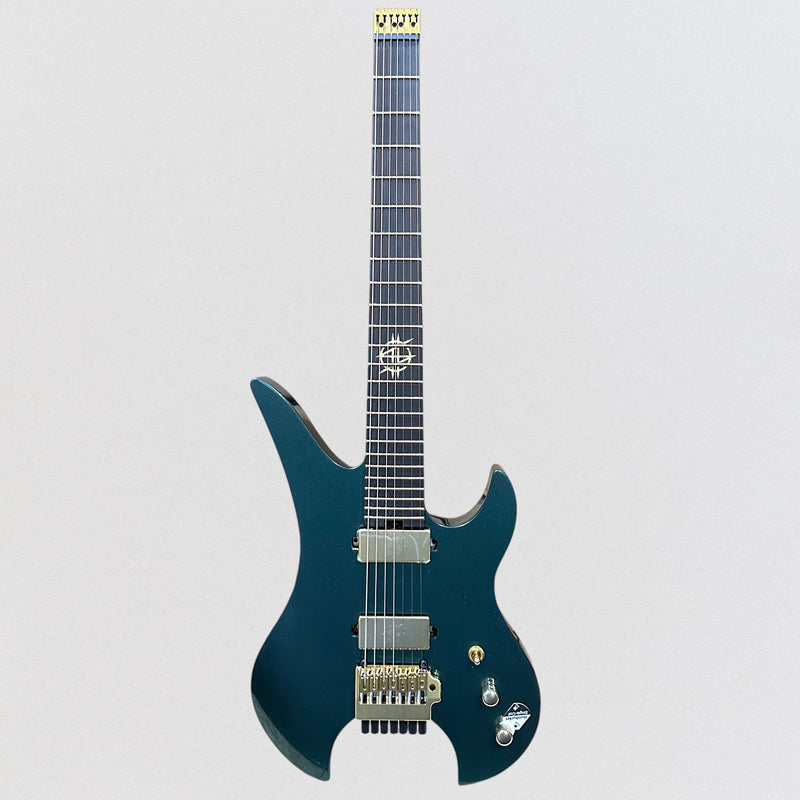 Schecter Synyster Gates Custom 7 String Headless Electric Guitar - Oak Green Metallic