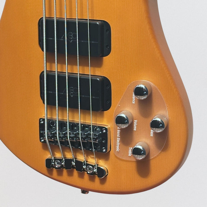Warwick Rockbass Streamer Standard 5-String Electric Bass Guitar - Honey Violin