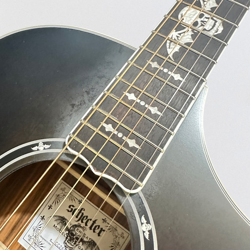 Schecter Synyster Gates Jumbo Acoustic-Electric Guitar - Transparent Black Burst Satin