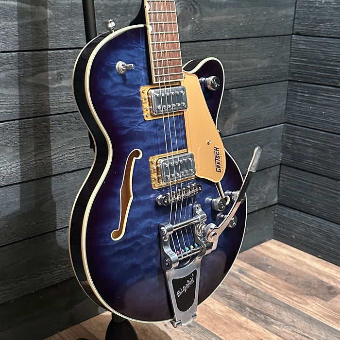 Gretsch G5655TQM Electromatic Center Block Jr Maple Semi Hollow Body Electric Guitar w/ Bigsby - Hudson Sky