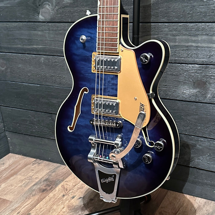 Gretsch G5655TQM Electromatic Center Block Jr Maple Semi Hollow Body Electric Guitar w/ Bigsby - Hudson Sky