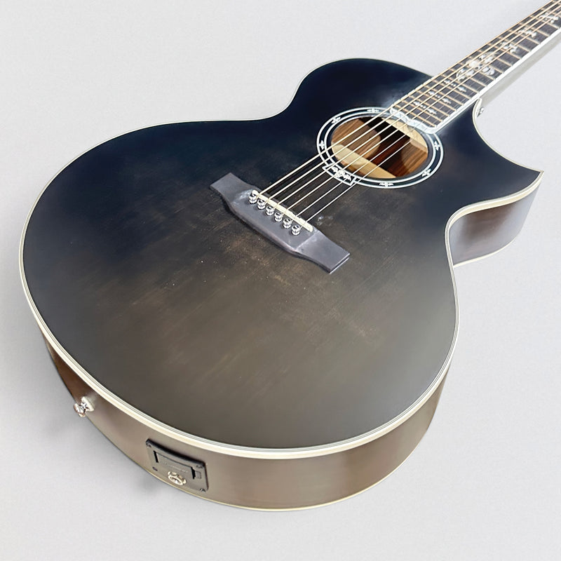 Schecter Synyster Gates Jumbo Acoustic-Electric Guitar - Transparent Black Burst Satin