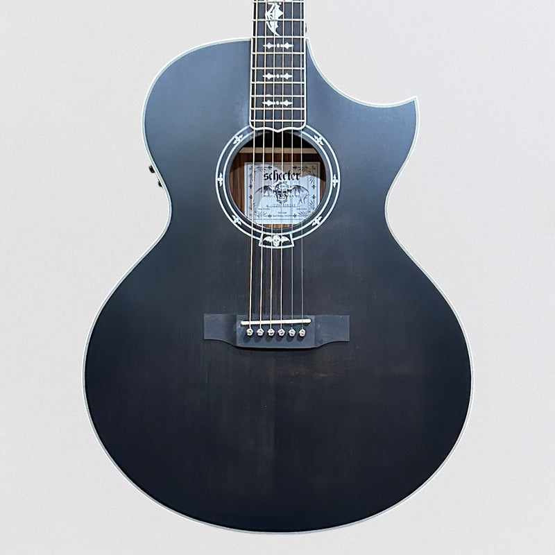 Schecter Synyster Gates Jumbo Acoustic-Electric Guitar - Transparent Black Burst Satin