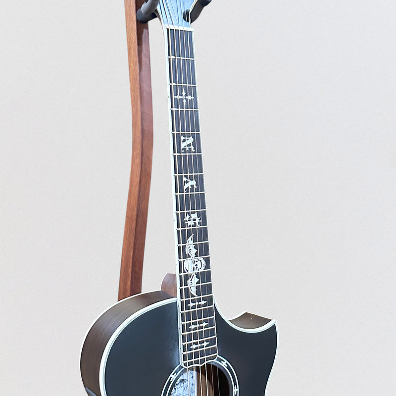 Schecter Synyster Gates Jumbo Acoustic-Electric Guitar - Transparent Black Burst Satin