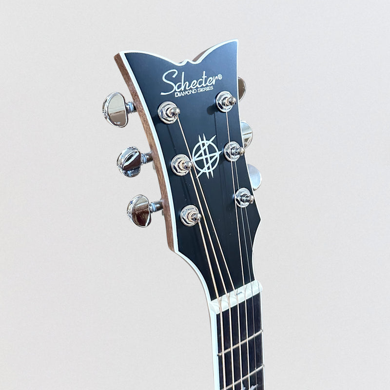 Schecter Synyster Gates Jumbo Acoustic-Electric Guitar - Transparent Black Burst Satin