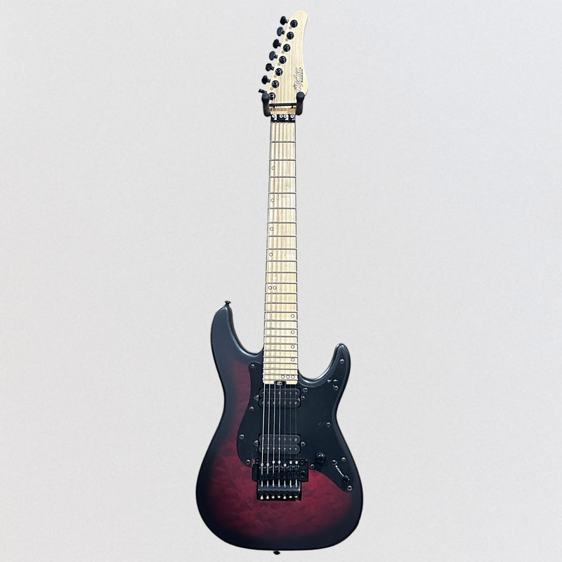 Schecter Miles Dimitri Baker 7 FR Electric Guitar - Crimson Red Burst Satin