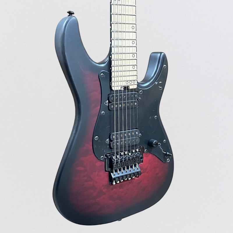 Schecter Miles Dimitri Baker 7 FR Electric Guitar - Crimson Red Burst Satin
