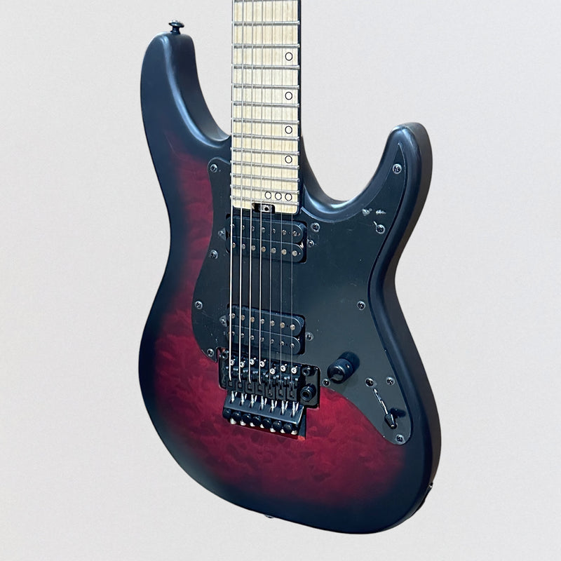 Schecter Miles Dimitri Baker 7 FR Electric Guitar - Crimson Red Burst Satin