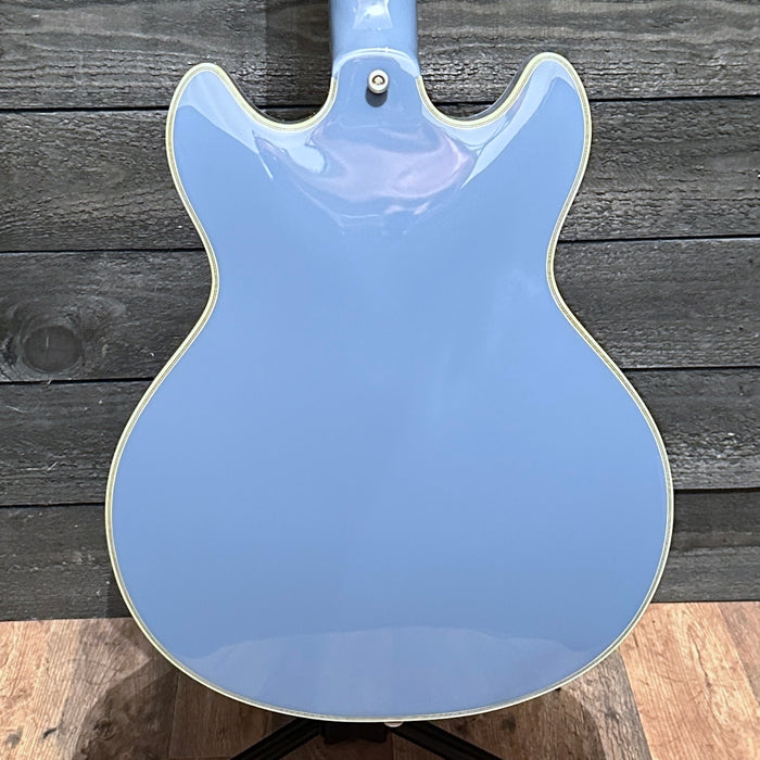 D'Angelico Excel Mini DC Tour Semi Hollowbody Electric Guitar - Slate Blue
