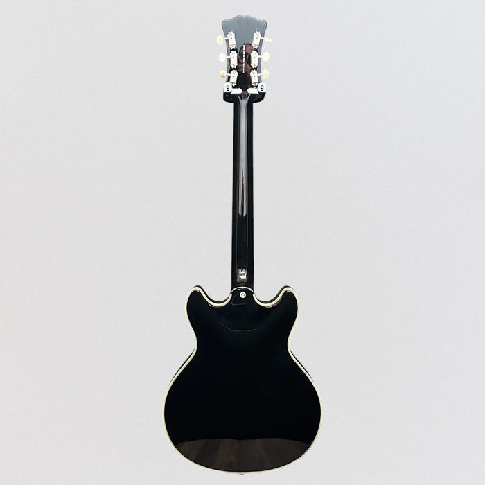 D'Angelico Excel Mini DC Tour Semi Hollowbody Electric Guitar - Black